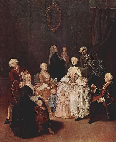 Pietro Longhi Portrat einer Patrizierfamilie oil painting picture
